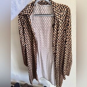 Abercrombie & Fitch Brown and Black Checkered Shirt